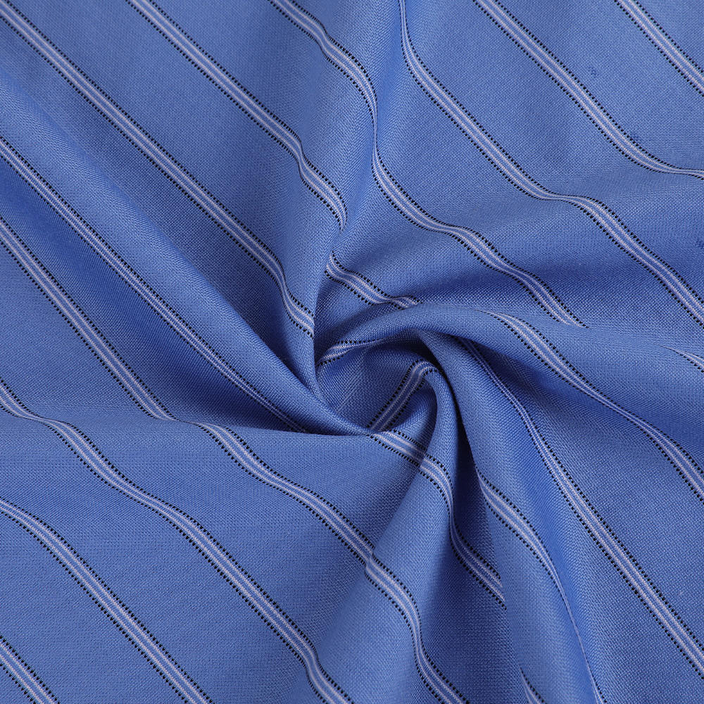 Sesame-Point fácil la transpirable y confortable tela de camisa Jacquard de algodón de algodón a rayas